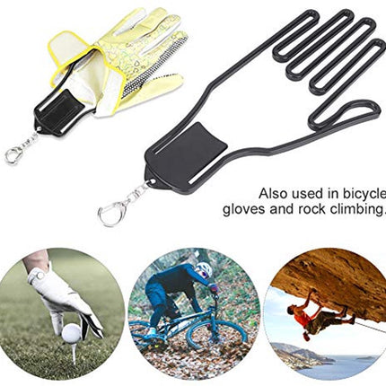 2-Pack Glove Supports - Black Plastic Frame to Prevent Deformation - For Golf & Outdoor Gloves