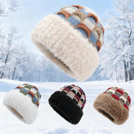 Winter Warm Knitted Hat - With Fleece Lining - Unisex - Suitable for Cold Weather（Black）