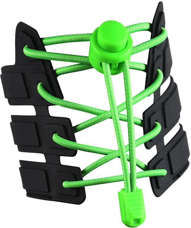 Sneaker Laces 120CM suitable for Sneakers - Elastic laces without a tie - Suitable for students and adults - With strong buckle and quick-release function (Fluorescent Green)