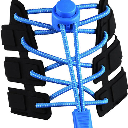 Sneaker Laces 120CM suitable for Sneakers - Elastic laces without a knot - Suitable for students and adults - With strong buckle and quick-release function (Blue)