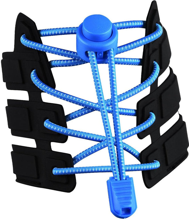 Sneaker Laces 120CM suitable for Sneakers - Elastic laces without a knot - Suitable for students and adults - With strong buckle and quick-release function (Blue)
