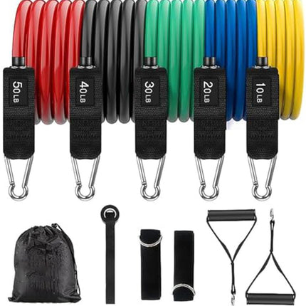 Resistance Bands - Exercise Bands - Training Bands - Resistance Bands with Handles for Men and Women - Exercise Bands for Fitness and Strength Training at Home