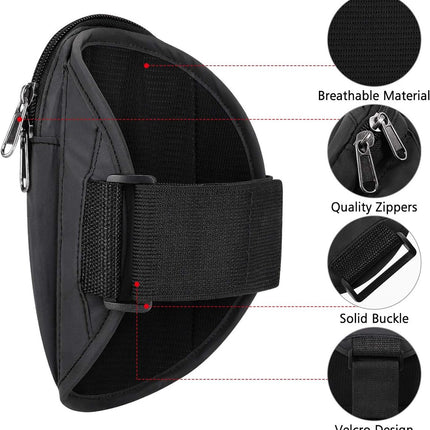 Sports Bag - Running Armband - Phone Holder for Running - Reflective Sports Accessories - With Adjustable Shoulder Strap - Suitable for Running, Camping and Hiking (Vegetable)