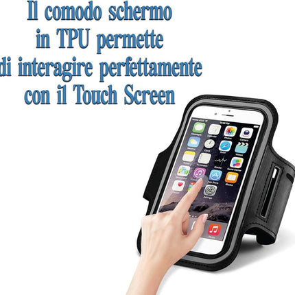 Phone Holder for Running - Running Armband - Suitable for phones up to 6.5 inches - Lightweight and universal phone holder for running, fitness and jogging