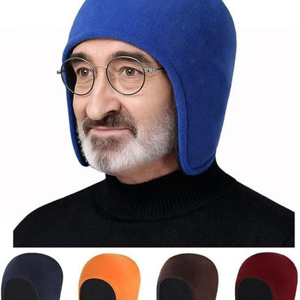 Winter hat for men and women – Thermal, windproof hat with ear flaps, ideal for sleeping, motorcycling and outdoor activities (Blue)