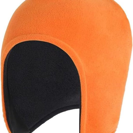 Winter hat for men and women – Thermal, windproof hat with ear flaps, ideal for sleeping, motorcycling and outdoor activities (Orange)
