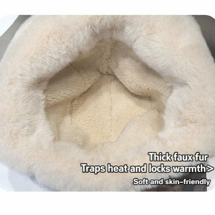 Fleece winter hat - Warm hat with thickened ear flaps - Soft, comfortable and frost-resistant - Stylish winter accessory - Color: Brown