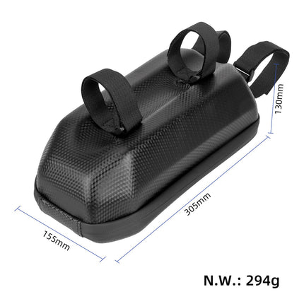 Replacement 4L hard shell bag electric scooter bag hard shell EVA waterproof front bag hanging bag driving folding bicycle bag, Black Color