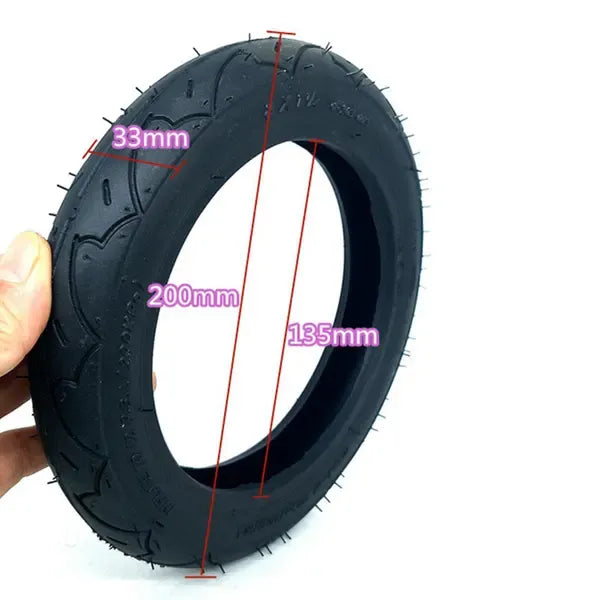 2x High Quality 8 Inch Tire 8x1 1/4 Scooter Tire & Inner Tube Set Bent Valve Fits Bicycle Electric /, Made of Rubber