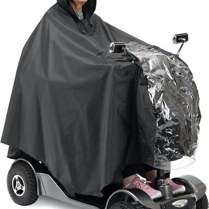 sets Luxury poncho for mobility scooter - Lightweight rain with window Universal fit (163 x 141 cm) Ideal for protection against Replacement Part