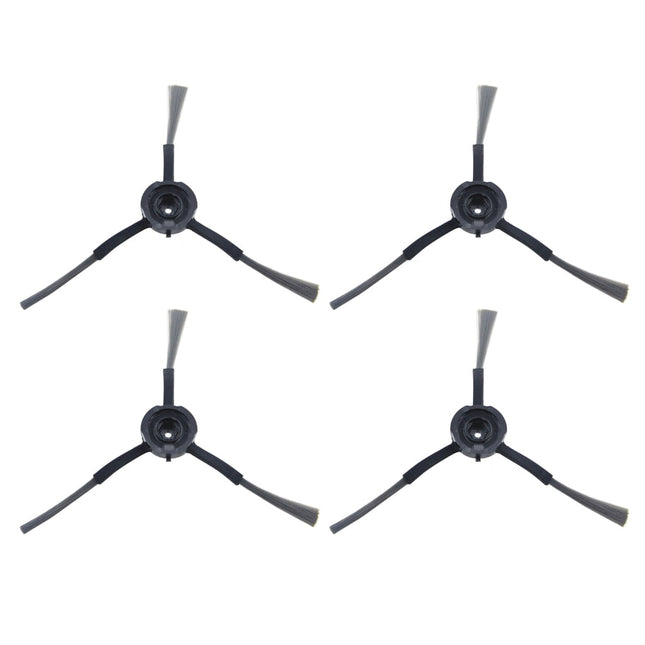 Pack of 4 High Efficiency Side Brushes Easy Installation Sweeper Parts Corner Cleaning Brushes for Robotic Vacuum