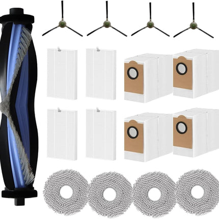 Replacement Parts for Lefant M3 Robot Vacuum Cleaner Accessories kit, 17Pcs 1 Main Brush 4 HEPA Filter 4 Mop Pad 4 Dust Bag 4 Side Brush$$Household Cleaning Products & Supplies