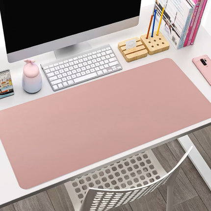 Leather Desk Pad Protector, Office Desk Mat, Large Mouse Pad, Non-Slip PU Leather Desk Blotter, Laptop Desk Pad, Waterproof Desk Writing Pad for Office and Home, 31.5x15.7 31.5" x 15.7" Black