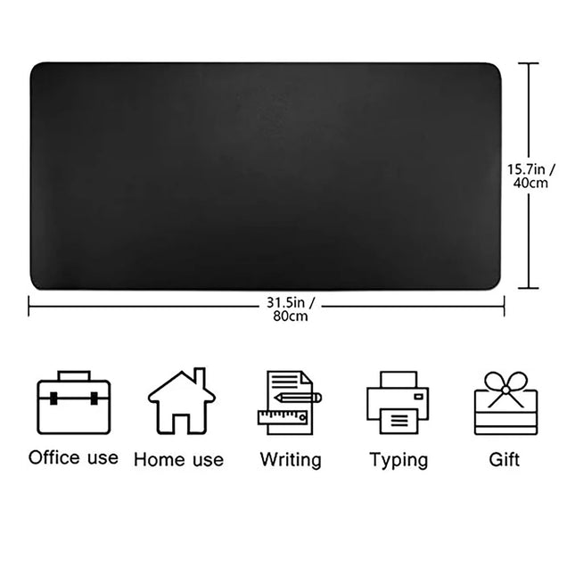 Leather Desk Pad Protector, Office Desk Mat, Large Mouse Pad, Non-Slip PU Leather Desk Blotter, Laptop Desk Pad, Waterproof Desk Writing Pad for Office and Home, 31.5x15.7 31.5" x 15.7" Pink