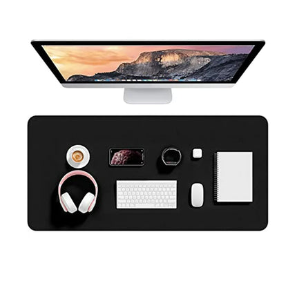 Leather Desk Pad Protector, Office Desk Mat, Large Mouse Pad, Non-Slip PU Leather Desk Blotter, Laptop Desk Pad, Waterproof Desk Writing Pad for Office and Home, 31.5x15.7 31.5" x 15.7" Pink