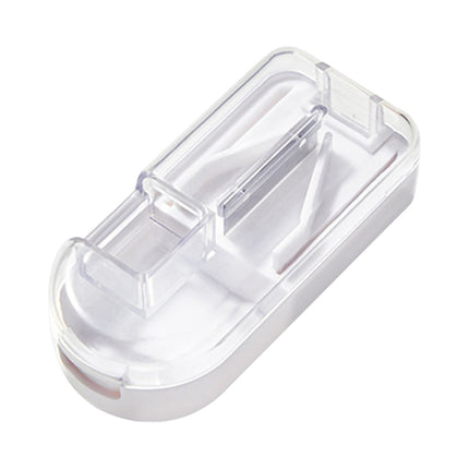 3-in-1 Pill Crusher and Pill Cutter with Storage Compartment for Tablets, Pill Grinder Fine Powder, Pill Cutter Splitter for Small or Large Pills, 1.57x2.36 3.23" x 1.46" x 0.98" Beige