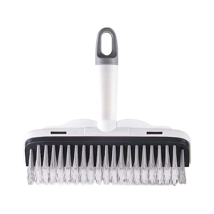CCMAOLU Floor Scrub Brush with Long Handle,2 in 1 Stiff Bristle Brush & Squeegee Broom for Floor,Bathroom,Tile,Wall Cleaning Tool,Push Scrubber for Shower,Deck,Garage A