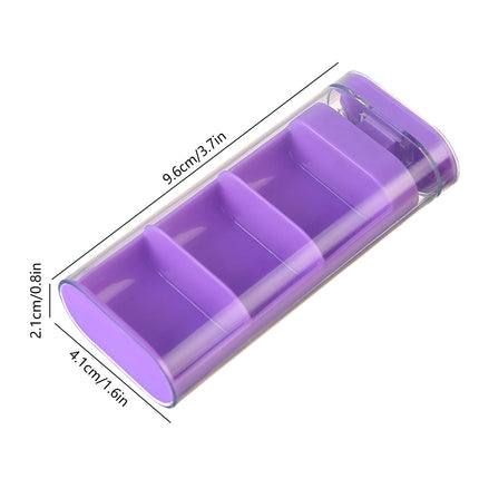 Large Pill Organizer, Pill Box 3 Day, Daily Pill Organizer, 3 Compartments Big Pill Case, for Supplements Jumbo Pill Holder, for Vitamins Huge Medicine Organizer 3 Times a Day Black