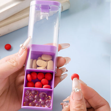 Large Pill Organizer, Pill Box 3 Day, Daily Pill Organizer, 3 Compartments Big Pill Case, for Supplements Jumbo Pill Holder, for Vitamins Huge Medicine Organizer 3 Times a Day Black