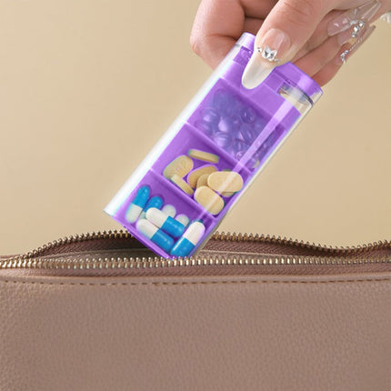 Large Pill Organizer, Pill Box 3 Day, Daily Pill Organizer, 3 Compartments Big Pill Case, for Supplements Jumbo Pill Holder, for Vitamins Huge Medicine Organizer 3 Times a Day Purple