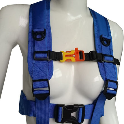 Kids Ski Training Harness with Backpack, Adjustable Strap & Lift Handle for Beginners Boy and Girl blue