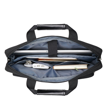Protective Laptop Case 13 inch Laptop Sleeve, Open Bag with 2 Raised&1 Flapover&1 Handle&Belt, Laptop Case with Handle Black