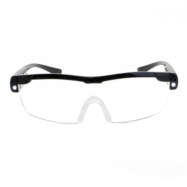 Magnifying Glasses with Light, 250% Magnification, LED Lighted Magnifying Glass, Hands Free Head Magnifier Eyeglasses for Close Work, Hobbies, Reading, Craft（Black）