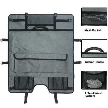 27 Inch Monitor Carrying Case, Universal 27" Computer Monitor Bag with Rubber Handle and Pockets, Gray