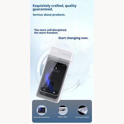 Timed Phone Lock Box for iPhone & Android - Self-Control Timer to Help Kids & Students Focus Back - Translucent