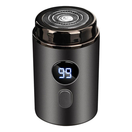 Electric Mini Razor Pockets Shaver for Men,Floating Big Shave Head Quick Shave, Waterproof Mini Portable Shaver,USB C Charge LED Power Display Mini Trimmer, Great for Travel,Car,Home Use (Gray)