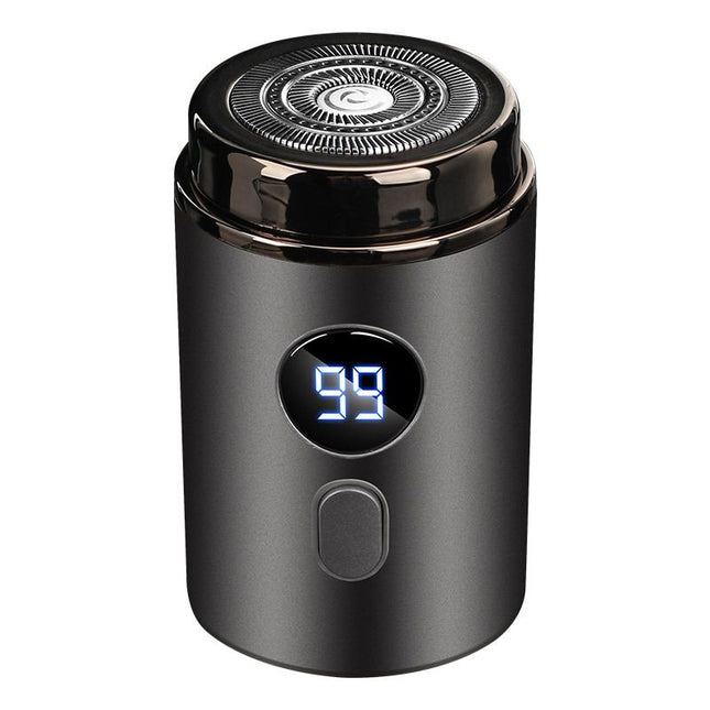 Electric Mini Razor Pockets Shaver for Men,Floating Big Shave Head Quick Shave, Waterproof Mini Portable Shaver,USB C Charge LED Power Display Mini Trimmer, Great for Travel,Car,Home Use (Gray)