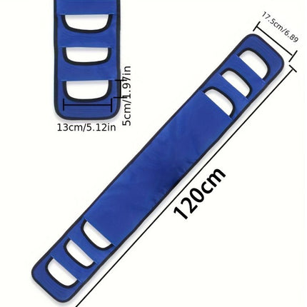 Transfer Belt Transfer Sling - Padded Gait Belt - Heavy Duty Patient Lift, Mobility Standing and Lifting Aid for Disabled, Elderly, Injured - Safely Move from Bed and Wheelchair (Blue)
