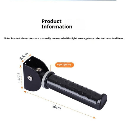 Doorway Flip Assist Handle, Folding Grab Bar Wall Handles for Seniorsfor The Elderly, Disabled, and People with Limited Mobility, Night time visible fluorescent ring