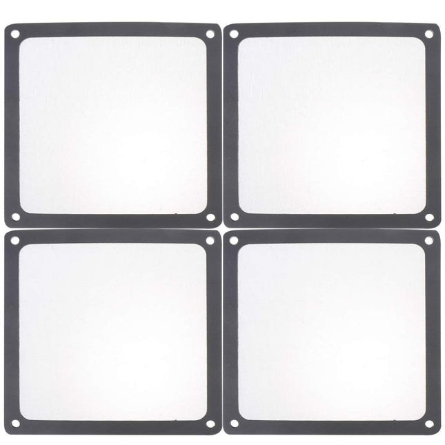 4 pack 120mm Ultra Fine Fan Filter with Magnet Cooling black, Computer Fan Filter Grills , Ultra Fine Aluminum Mesh, Black Color