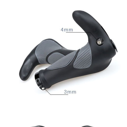 Bike Handlebar Grips, Soft Gel Inserts Shock Resistance Ergonomics Comfort Design,for MTB Bicycle Mountain Bike Grip（Carrying a horn handle）