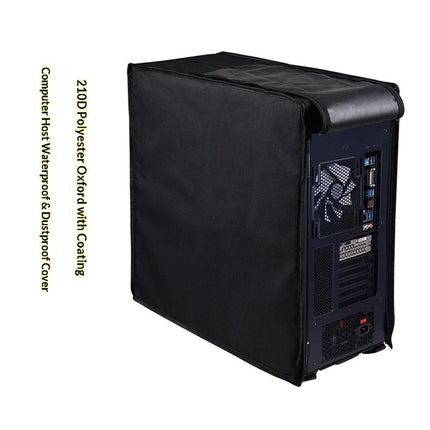 Computer Dust Cover, Waterproof Desktop PC Mid-Tower Computer Host Dustproof Cover Full Case Protector with Zipper, Anti-Static Tower PC Dust Covers (8.5W x 18.5H x 19.7D)