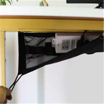 Cable Management Net Under Desk Black Mesh Cable Manager Flexible for Standing Desk Under Desk Cable Management Net - Black 66*30cm