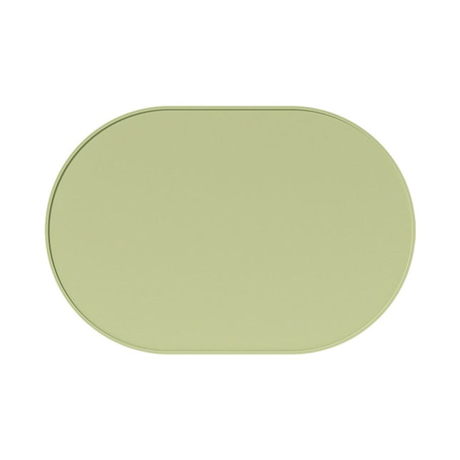 Silicone Placemats Set of 4, Oval Heat Resistant Place Mats, Waterproof Washable Wipeable Dining Table Mats, Non-Slip Silicone Food Mat for Toddles Kids Adults Home Decor