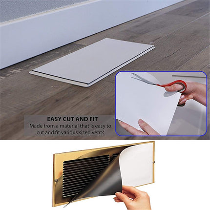 Magnetic Vent Covers (3-Pack), Flexible Floor Vent Cover, Cut to Size Air Vent Covers, Heat/AC Vent Covers for Home Ceiling Registers, 8" x 15.5" Vent Covers Magnet Wall/Ceiling Vent Cover