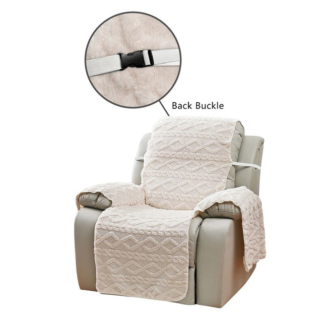 Recliner Cover for Lazy Boy Recliner Chair Covers,21.7Inches Washable Quilted Recliner Chair Covers ,White Furniture Protector for Pets/Kids