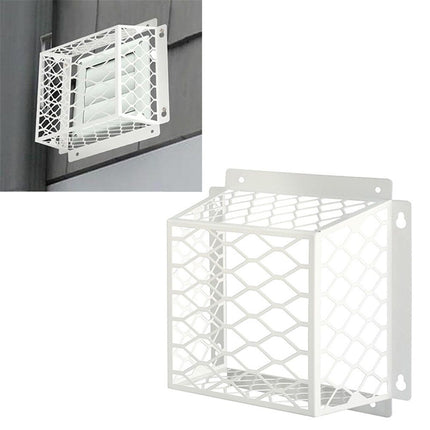 Dryer Vent Bird Guard,Dryer Vent Cover Guard for Most 3" to 4" Bathroom Exhaust Fan Ventilation Cover,7"Lx7"Wx5"H Steel Ventilation Bird Cage for Exhaust Fan Cover,White
