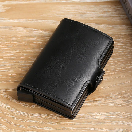 Ultra-thin wallet secure credit card wallet Credit Card Holders, Auto Pop up Travel Thin Wallets for Men (black)