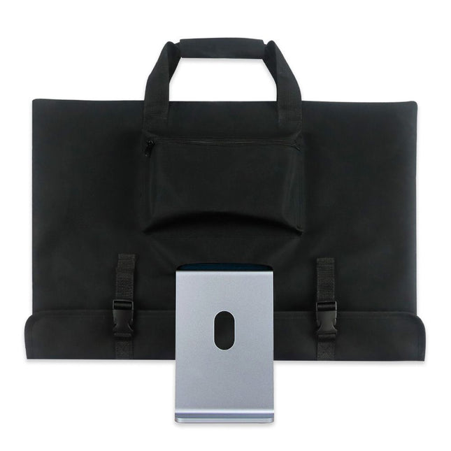 Travel Carrying Case for 24'' Desktop Computer, Nylon fabric with velvet lining integrated desktop computer bag dust cover(Black)