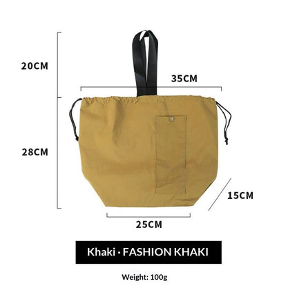 Canvas Drawstring Lunch Bag Insulated Lunch Tote Japanese Style Bento Tote Bag Reusable Lunch Bag with Handle and Drawstring