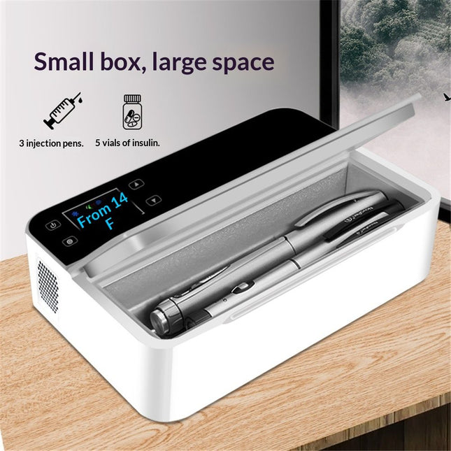 insulin fridge medcine cooler trave case  2~8°C Keep Cooling with LED Display, Travel Medical Cooler Box with Handle (XS)