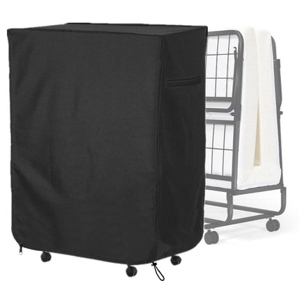 Waterproof and Dustproof, with Zipper and Elastic Drawstring, Thickened Storage Cover for Folding Cot （99*38*114cm black）