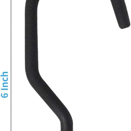 8 Pack Bike Hanger Storage Hook Rack, Rubber Coated Heavy Duty Large Screw in Ceiling Hooks for Garage Wall and Ceiling Bicycle Storage, Utility Tool Hanger (Black)