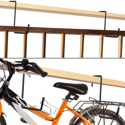 Large Vinyl Coated Heavy Duty Garage Storage Utility Hanging Hooks (6 Pack) - Rafter Hanger Hooks for Bicycle, Ladder, Fence, Pool Cover, Sport Equipment & More