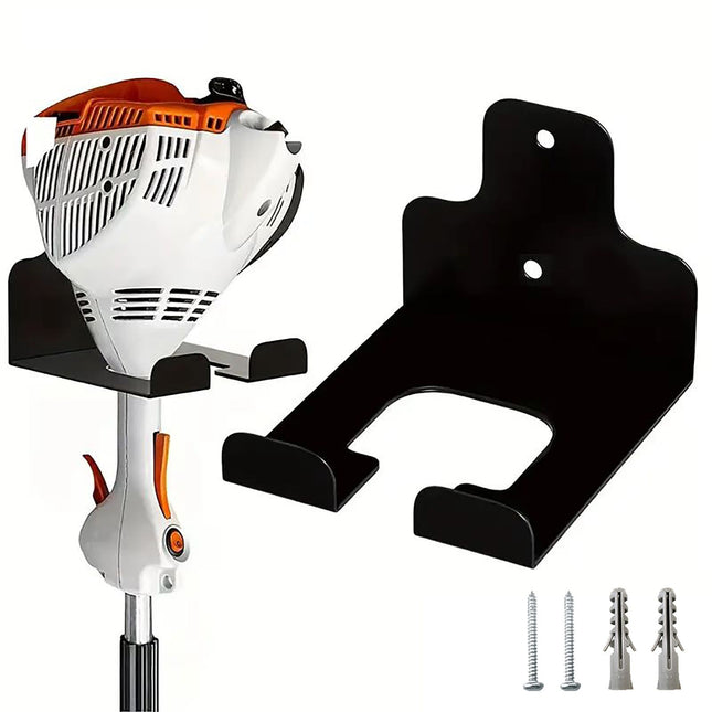 Garage Organizer Trimmer Rack, Garden Power Tool Hanger Weed Whackers Holder Wall Mounted for Grass Trimmer, Hedge Trimmer, Garage Trimmer, Garden Tools,2 Pack black