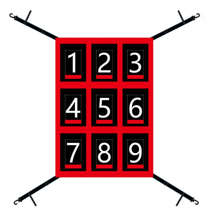 19.29 * 27.56in Clear Numbered Strike Zone,Adjustable and Durable Pitching Net with Strike Zone for Baseball&Softball Net,Applicable for Various Age Pitching Training